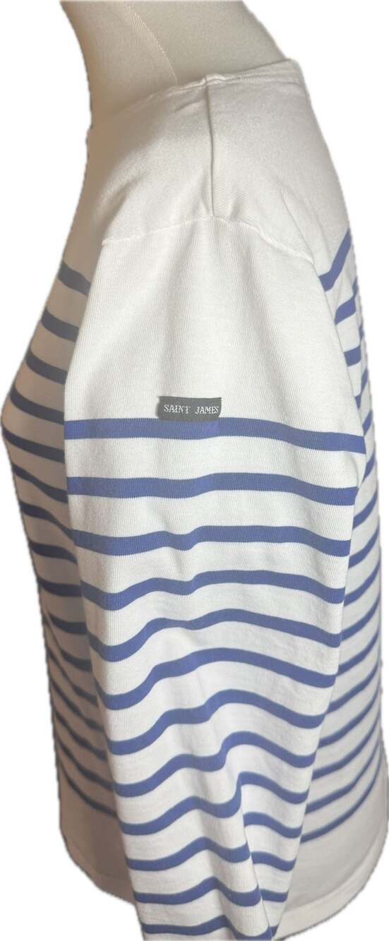 Saint James L'Atelier Made In France Striped Long Sleeve Boatneck Shirt - Picture 4 of 12